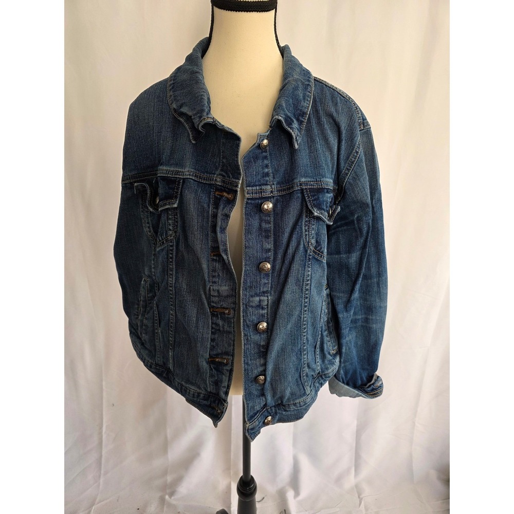 Torrid Denim Jacket Women's Plus Size 0 Distressed Casual Everyday Layering